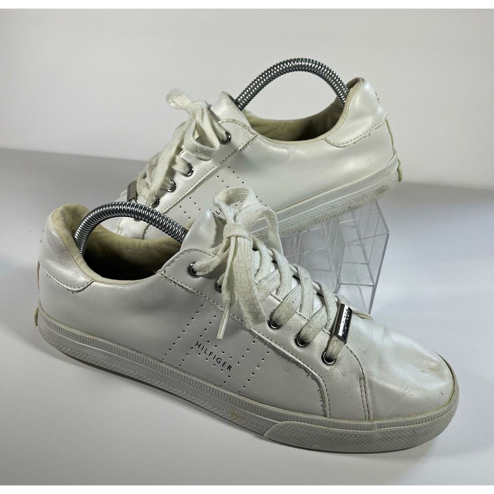 Tommy Hilfiger TWLUSTERN White Lace Up Casual Sneakers Men’s US Size 9
